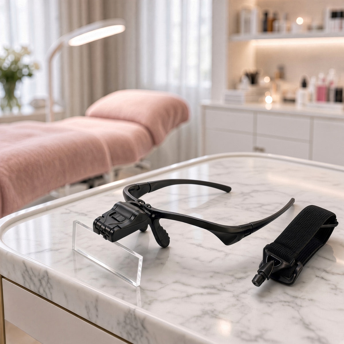 🔍 LED Lupenbrille für Lash Artists – 5-fach Vergrößerung